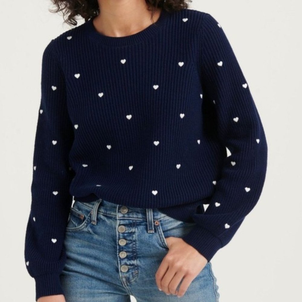 Lucky Brand Embroidered Heart Sweater. - Picture 6 of 6